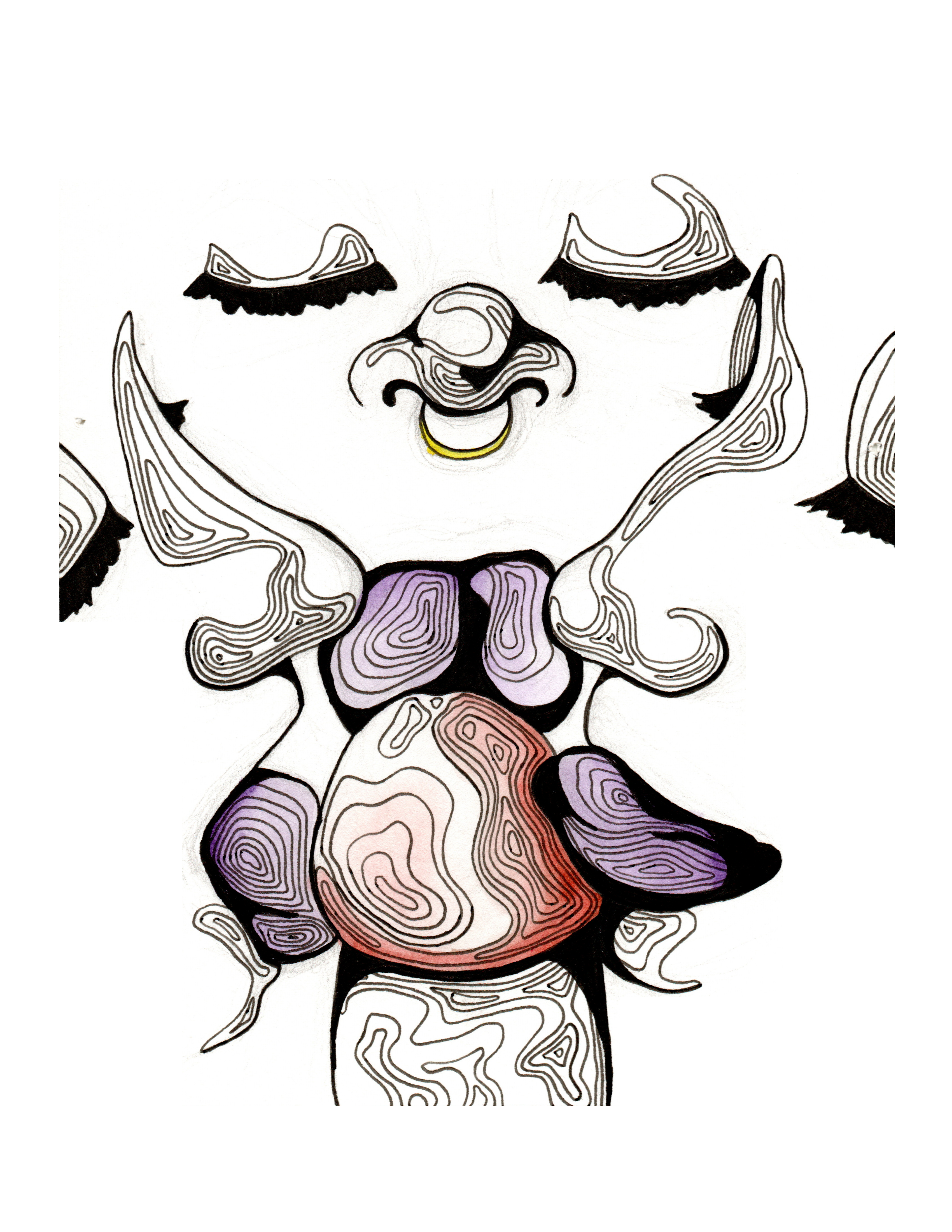 Tickled - TopoErotic Series - Art Print